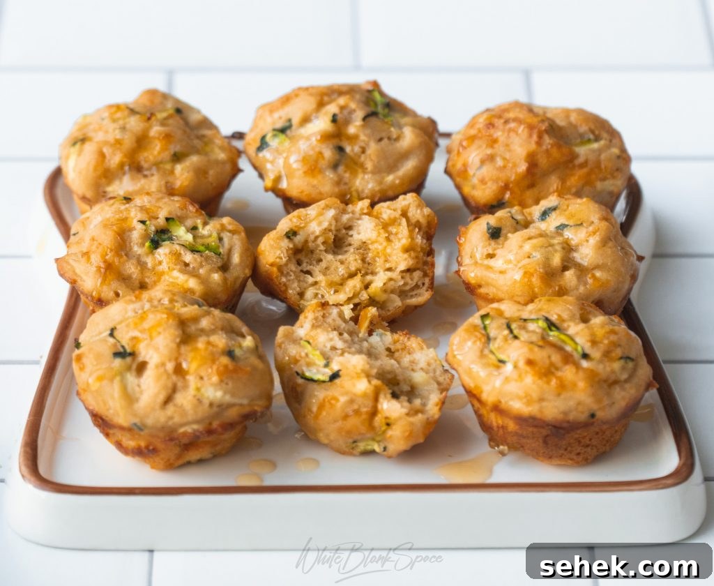 Savory Zucchini Mini Muffins Recipe for Quick Snacks 5 Baked savory mini muffins