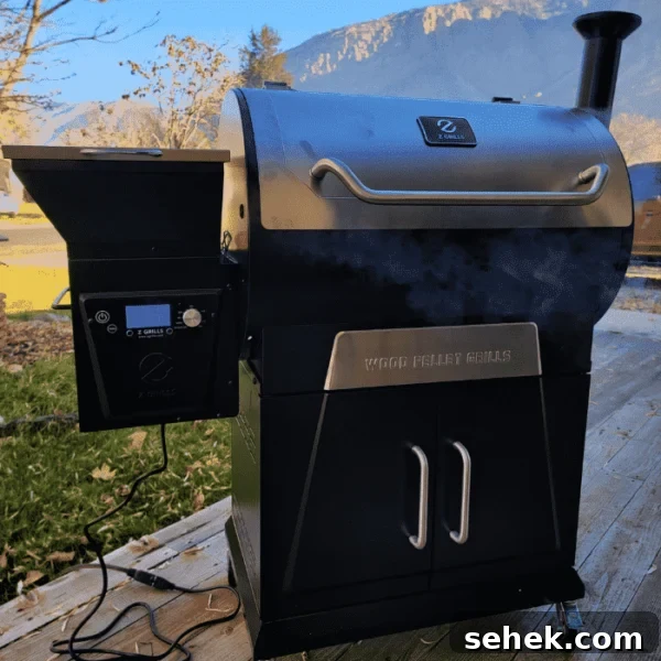 Masterbuilt Gravity Series Grill Review: Performance, Features & Verdict 9 Z Grills 700D4E grill on patio.