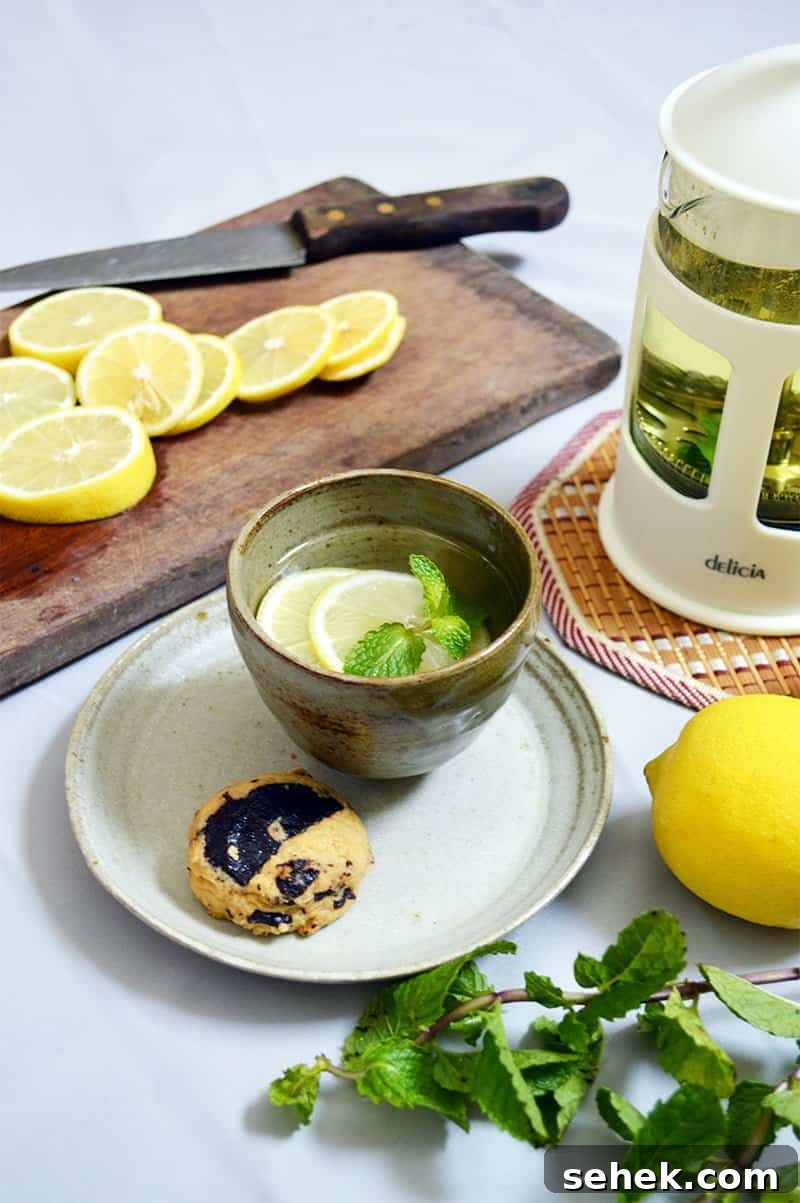 Refreshing Lemon Mint Tea Recipe 2 lemon mint tea 3