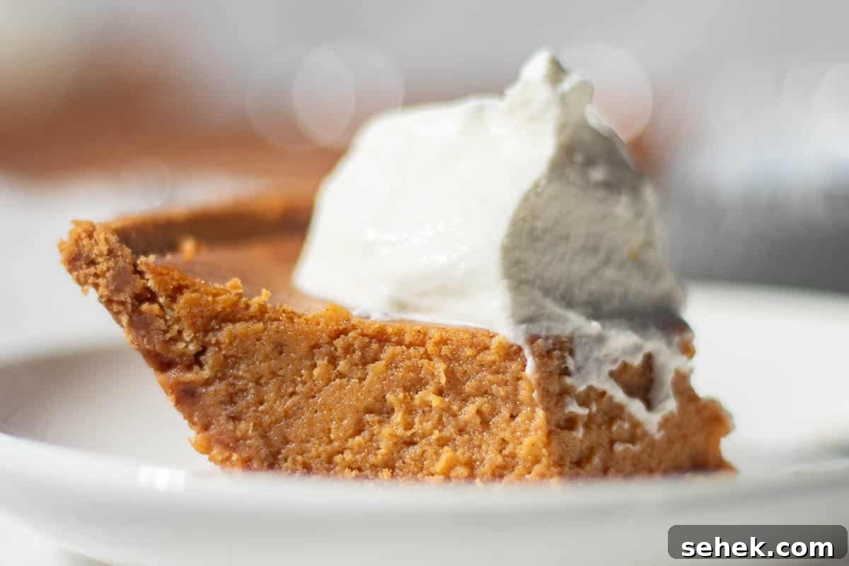 Top Fall Desserts to Impress at Your Seasonal Celebrations 3 No-bake pumpkin pie with graham cracker crust, partially eaten, showing a rich and smooth texture.