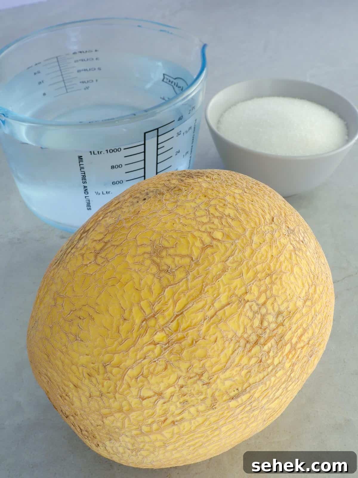 Refreshing Melon Juice Recipe: Fresh Melon Drink for Summer 3 cantaloupe, sugar, water