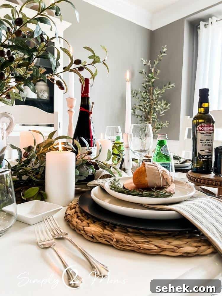 Italian-Inspired Tablescape Ideas for Elegant Dinner Parties 4 Italian style table setting in dining room