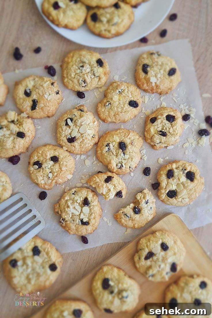 Chewy Cranberry Cookies with Orange Zest Recipe 2 White chocolate cranberry cookies