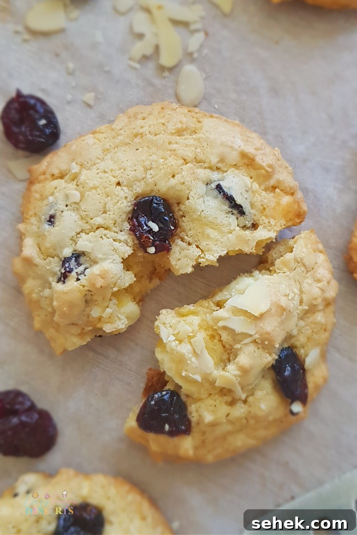 Chewy Cranberry Cookies with Orange Zest Recipe 5 Cranberry almond cookies recipe