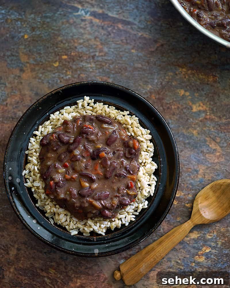 15-Minute Vegan Red Beans and Rice — Oil-Free Recipe 3 vegan red beans and rice