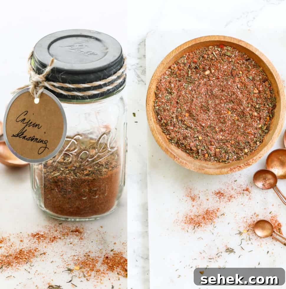 Authentic Cajun Seasoning Mix Recipe for Bold Flavor 11 Mason jar filled with Cajun seasoning
