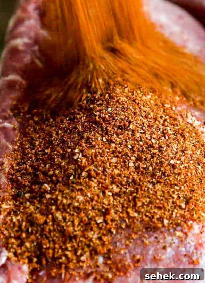 Pork loin with dry rub