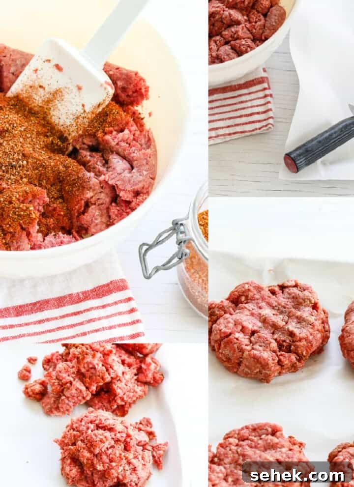 Seasoned hamburgers