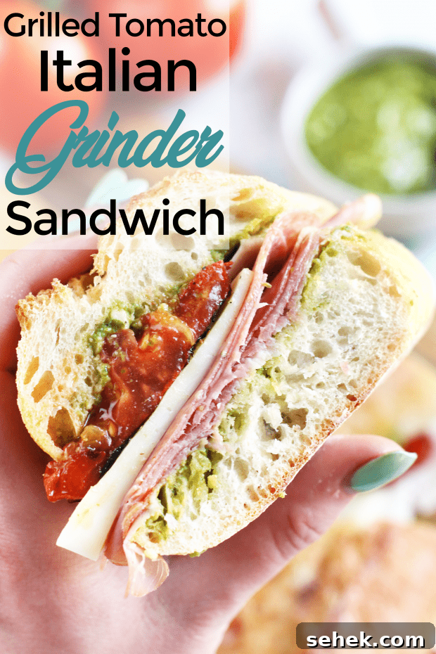 Grilled Italian Tomato Grinder Sandwich Recipe 8 Grilled Tomato Italian Grinder Sandwich