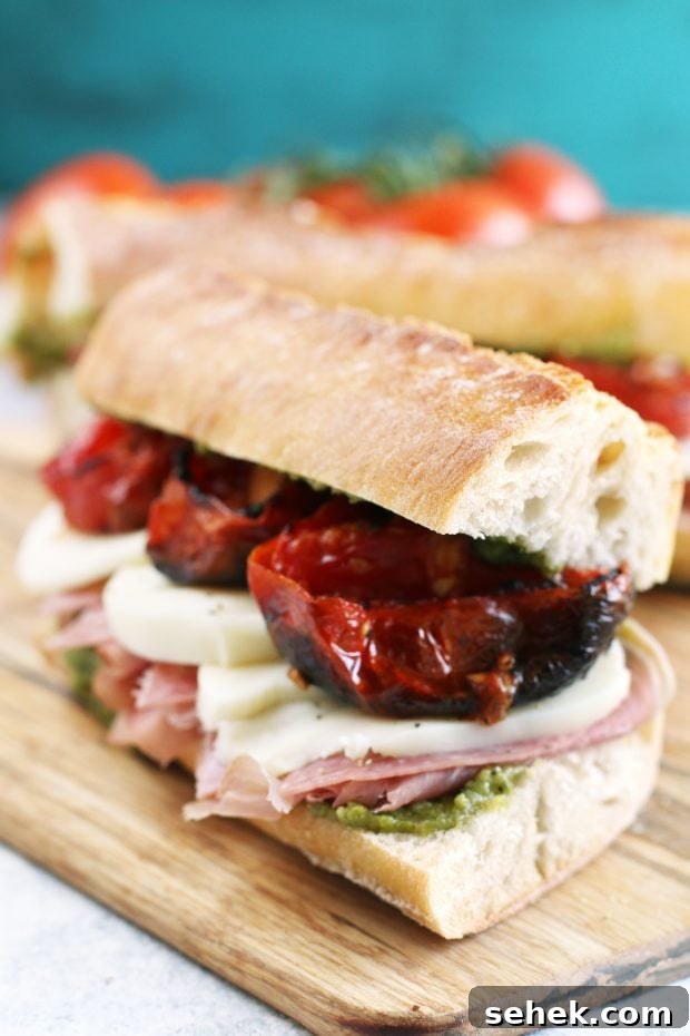 Grilled Italian Tomato Grinder Sandwich Recipe 3 Grilled Tomato Italian Grinder Sandwich
