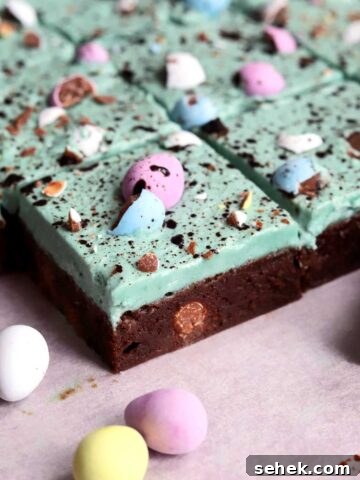 speckled mini egg brownies