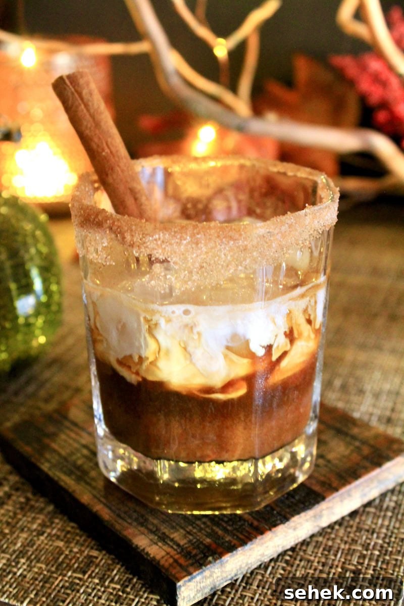 Pumpkin Spice White Russian Cocktail with Bourbon and Coffee 2 pumpkin spice white russian