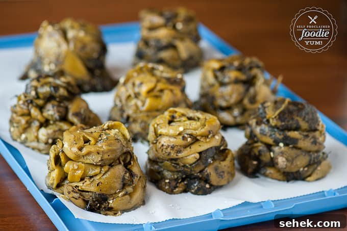 Creamy Green Chile Aioli Recipe for Sandwiches & Tacos 5 roasted green chile in piles on tray