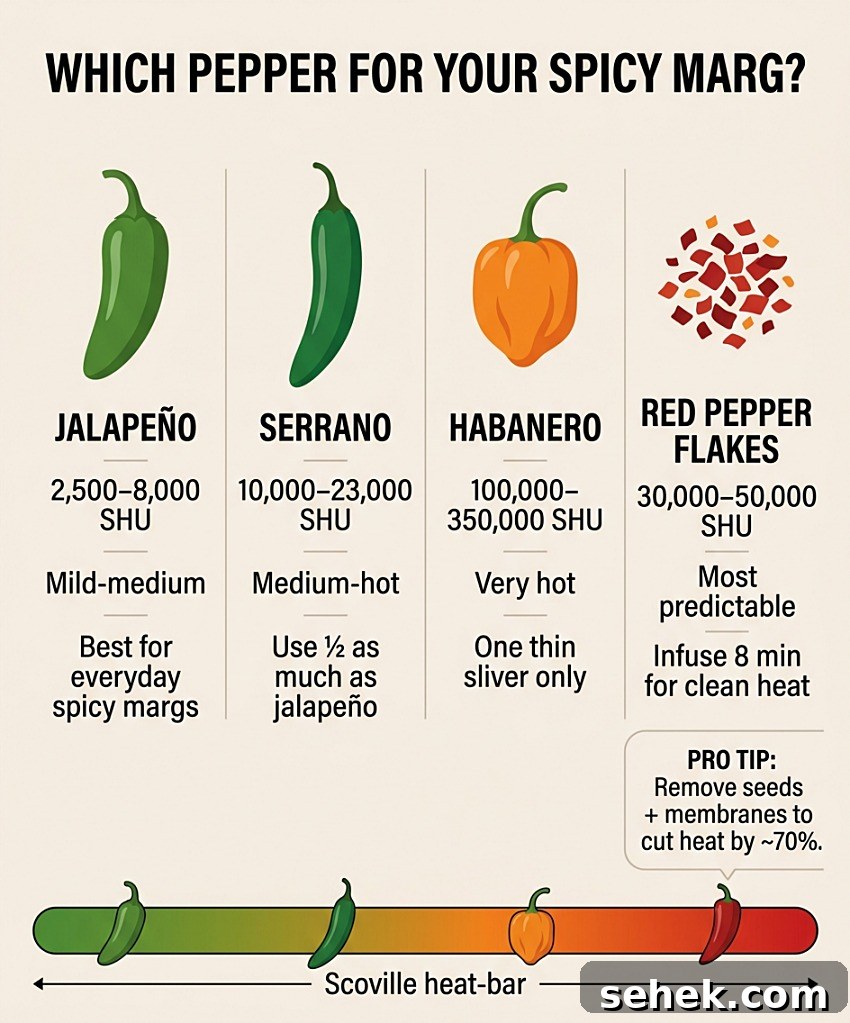 WHICH PEPPER FOR YOUR SPICY MARG?