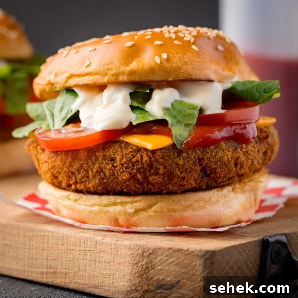 Savory Vegetarian Nut Roast Recipe for Holiday Dinner 10 A close-up of a veggie bean burger on a board.