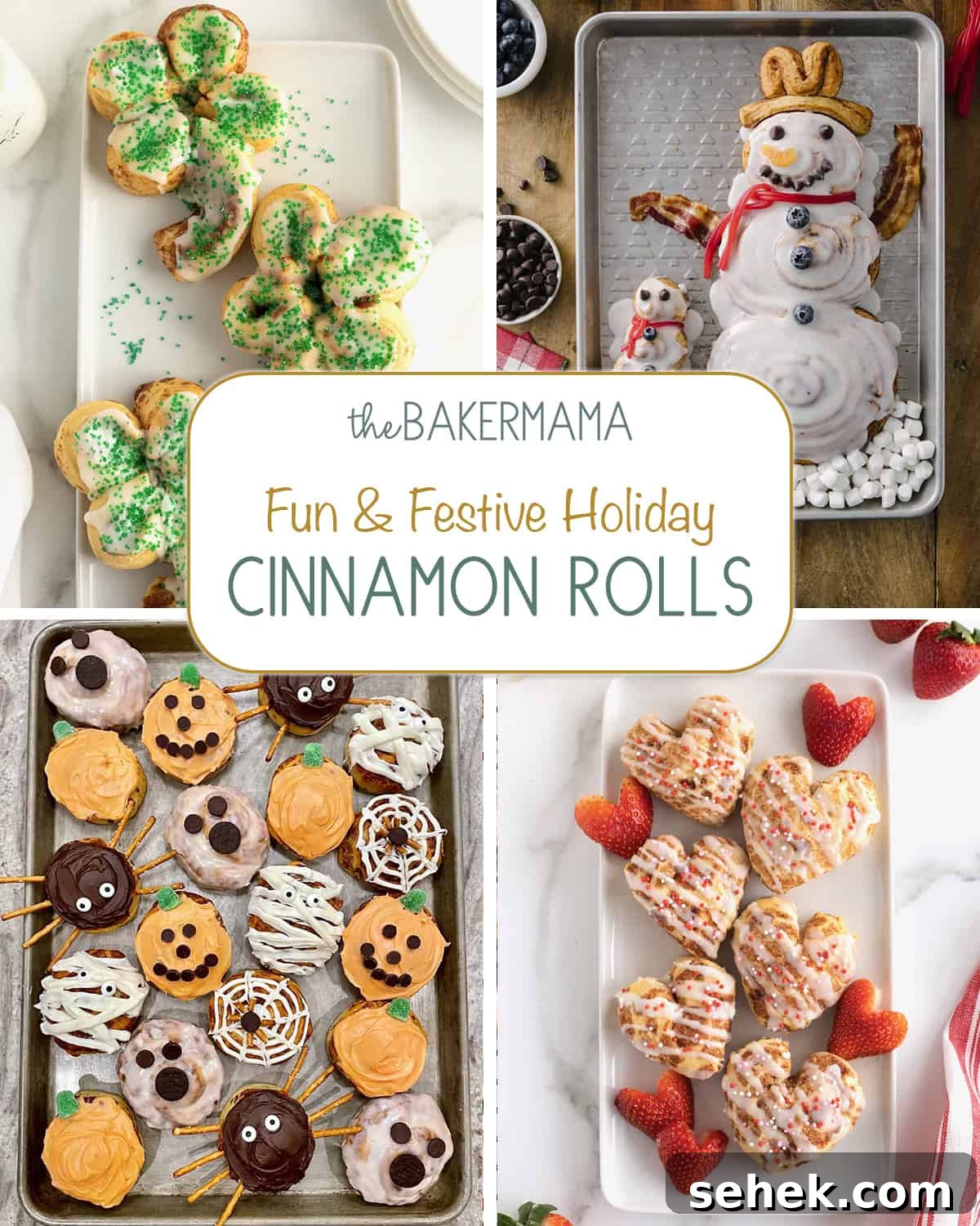Cinnamon Roll Christmas Tree Pull-Apart Recipe 12 Fun and Festive Holiday Cinnamon Roll Recipes by The BakerMama
