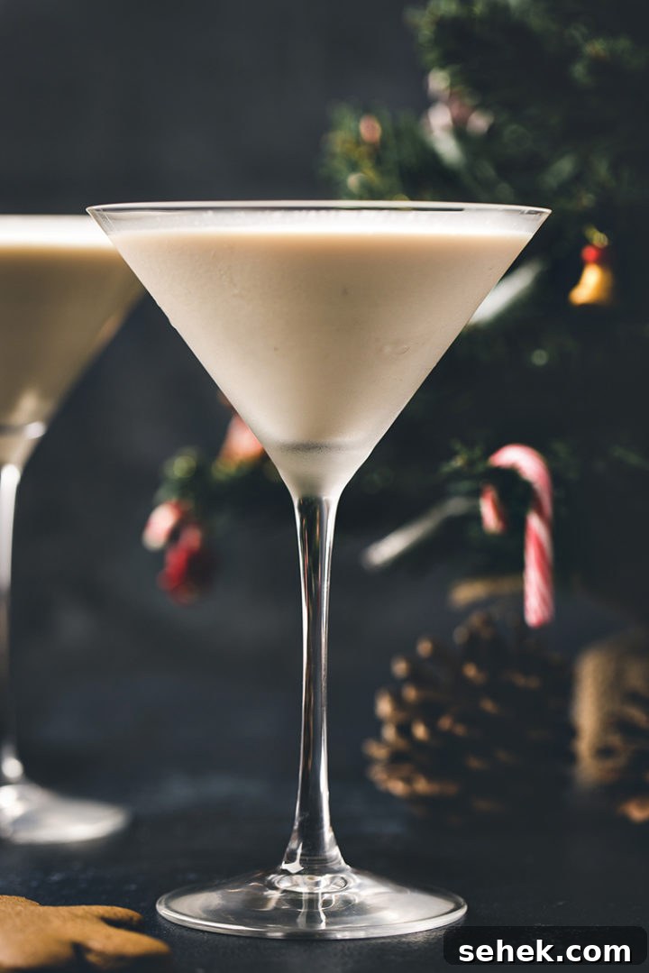 Gingerbread Martini Recipe: Festive Christmas Cocktail Guide 3 close up of a christmas cocktail gingerbread martini in a cocktail glass
