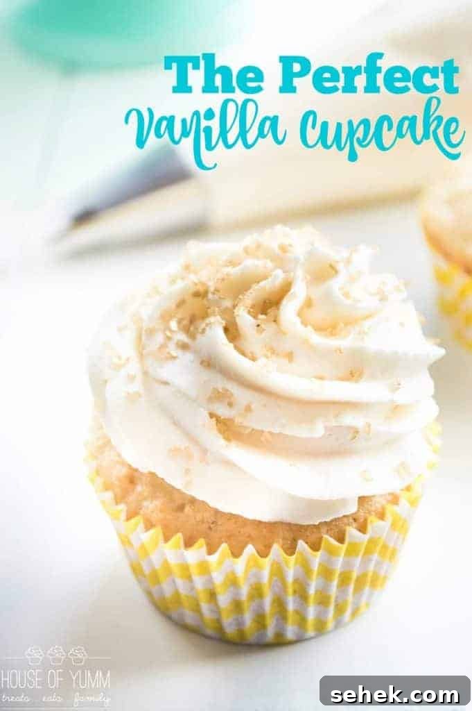 The perfect vanilla cupcake. An EASY friendly from scratch recipe! Light, fluffy, and loaded with vanilla flavor!