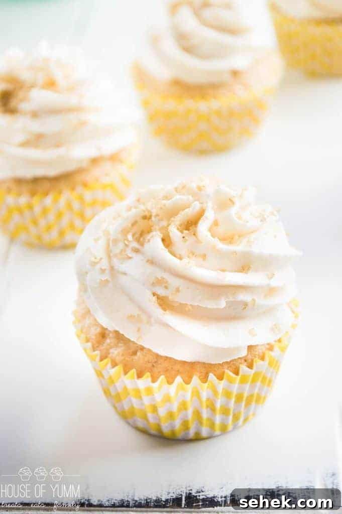 The perfect vanilla cupcake. Light, fluffy, and loaded with vanilla flavor.