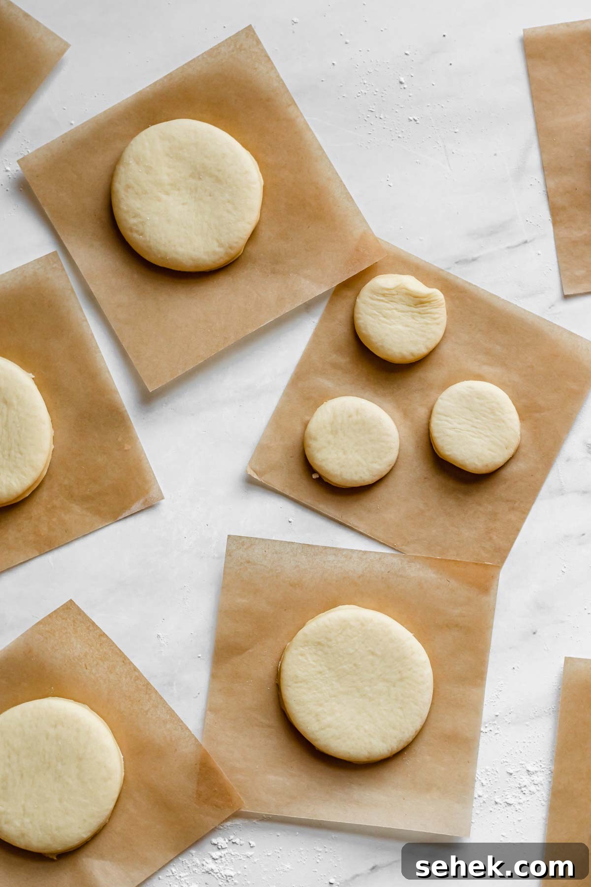 Lemon Meringue-Filled Donuts: Zesty Citrus Cream Puff 9 Cut out donuts on sheets of parchment paper ready to rise again, then fry.