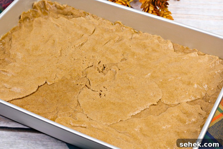 harvest spice bars dough in pan