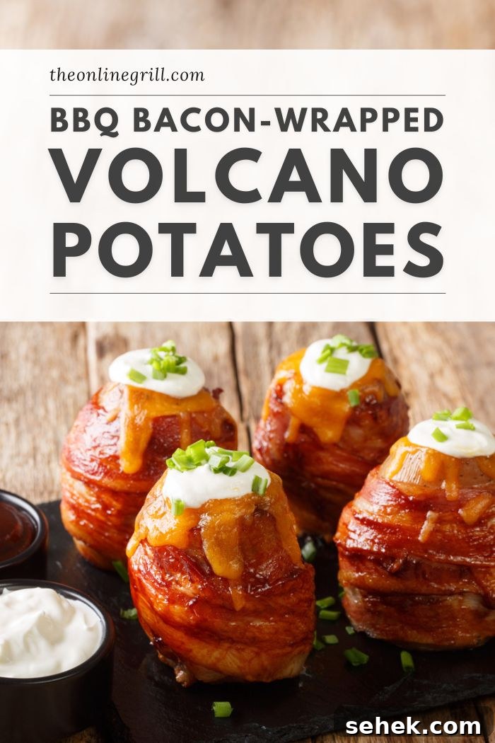 Bacon-Wrapped Volcano Potatoes: Stuffed, Crispy and Gooey 2 volcano potatoes