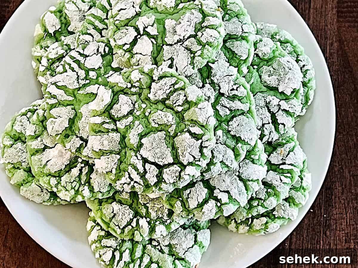 16 Simple St. Patrick’s Day Treats Kids and Adults Will Love 11 Green Cake Mix Crinkle Cookies