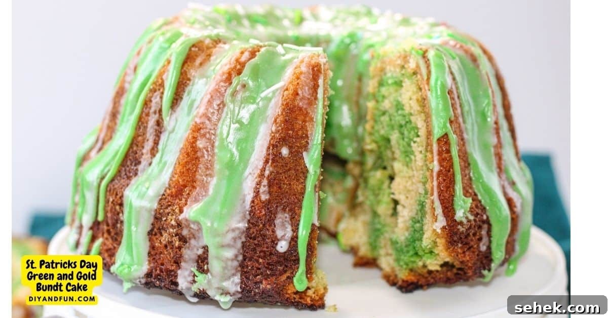 16 Simple St. Patrick’s Day Treats Kids and Adults Will Love 16 St Patrick's Day Green And Gold Bundt Cake