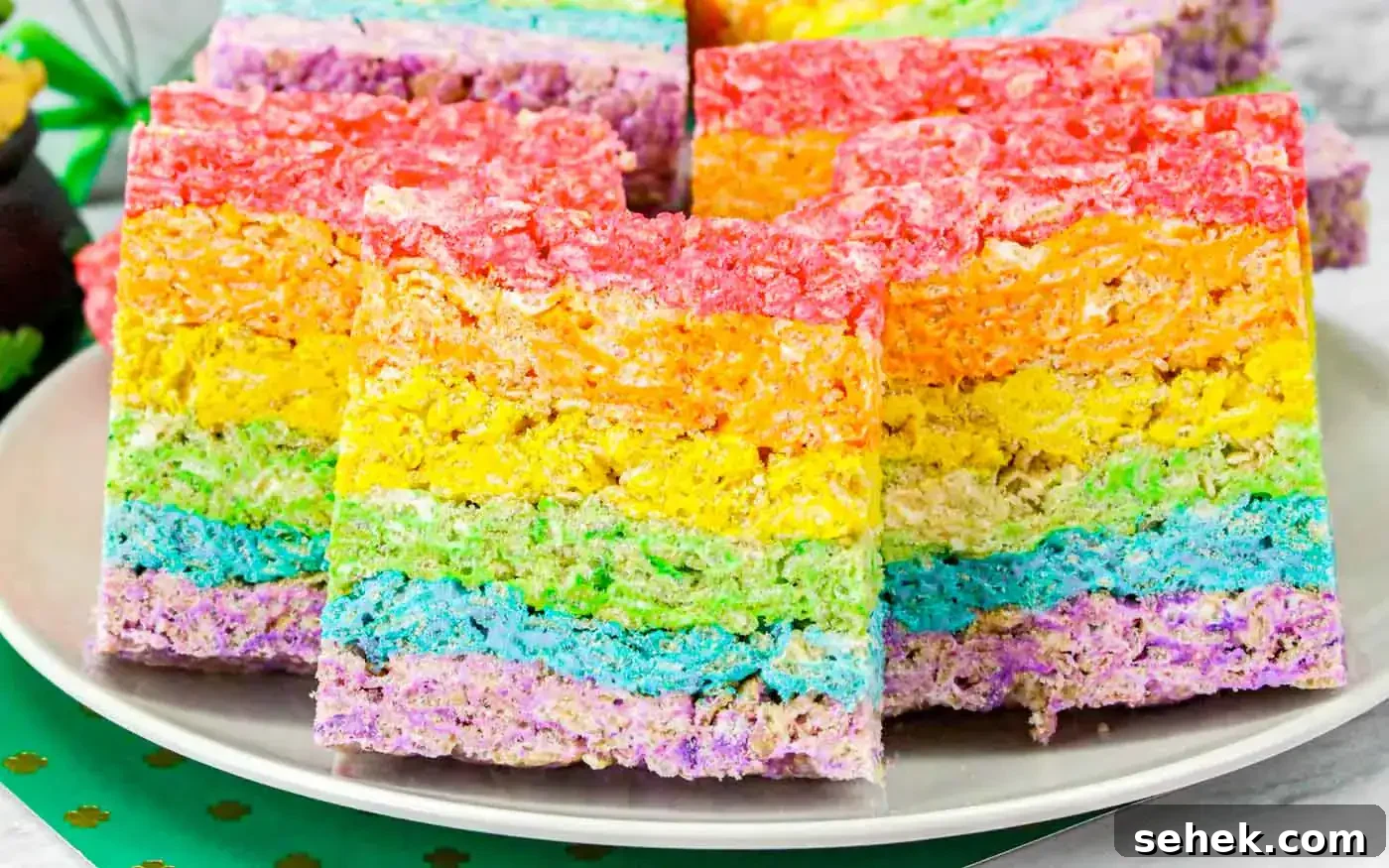 16 Simple St. Patrick’s Day Treats Kids and Adults Will Love 9 Rainbow Rice Krispie Treats