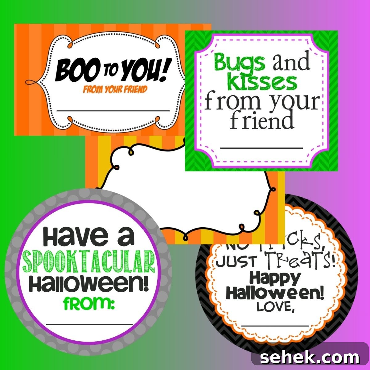 Printable Halloween Gift Tags PDF — Free Downloadable Labels 8 5 printable halloween gift labels.