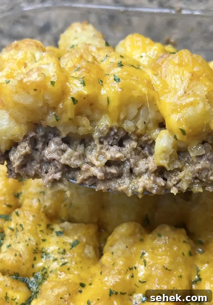 Big Mac Tater Tot Casserole Recipe: Cheeseburger Tater Bake 14 img 4275 13