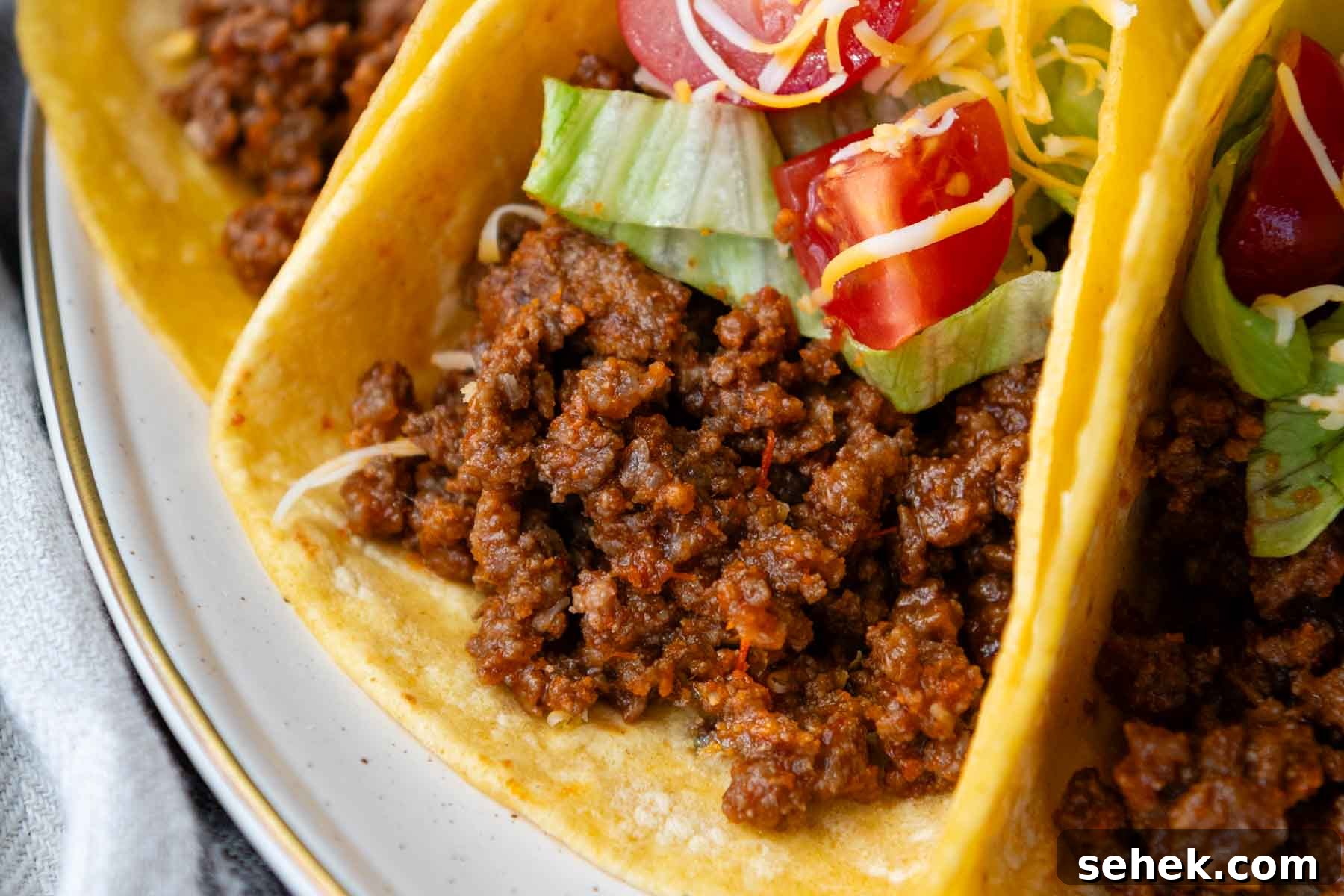 Weeknight Gluten-Free Tacos That Transform Dinner 10 a close up of a prepared taco filling.