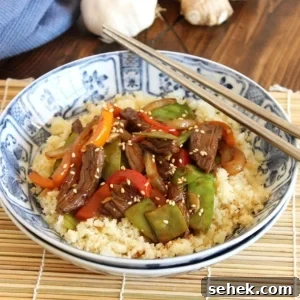 Stir-Fried Beef with Peppers, Snow Peas & Cauliflower Rice 6 img 4665 5