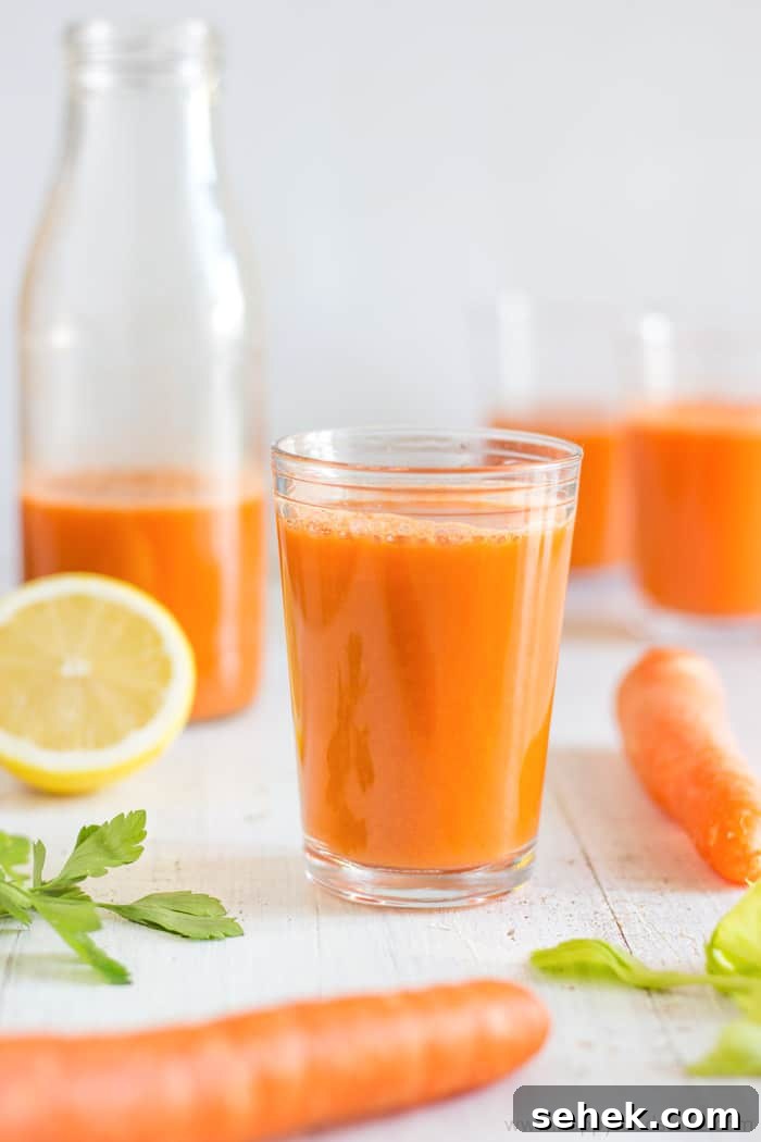 Winter Vitamin Boosting Juice Recipe. Only 5 Ingredients. Rich in Vitamin C and ready in 5 minutes! | happyfoodstube.com