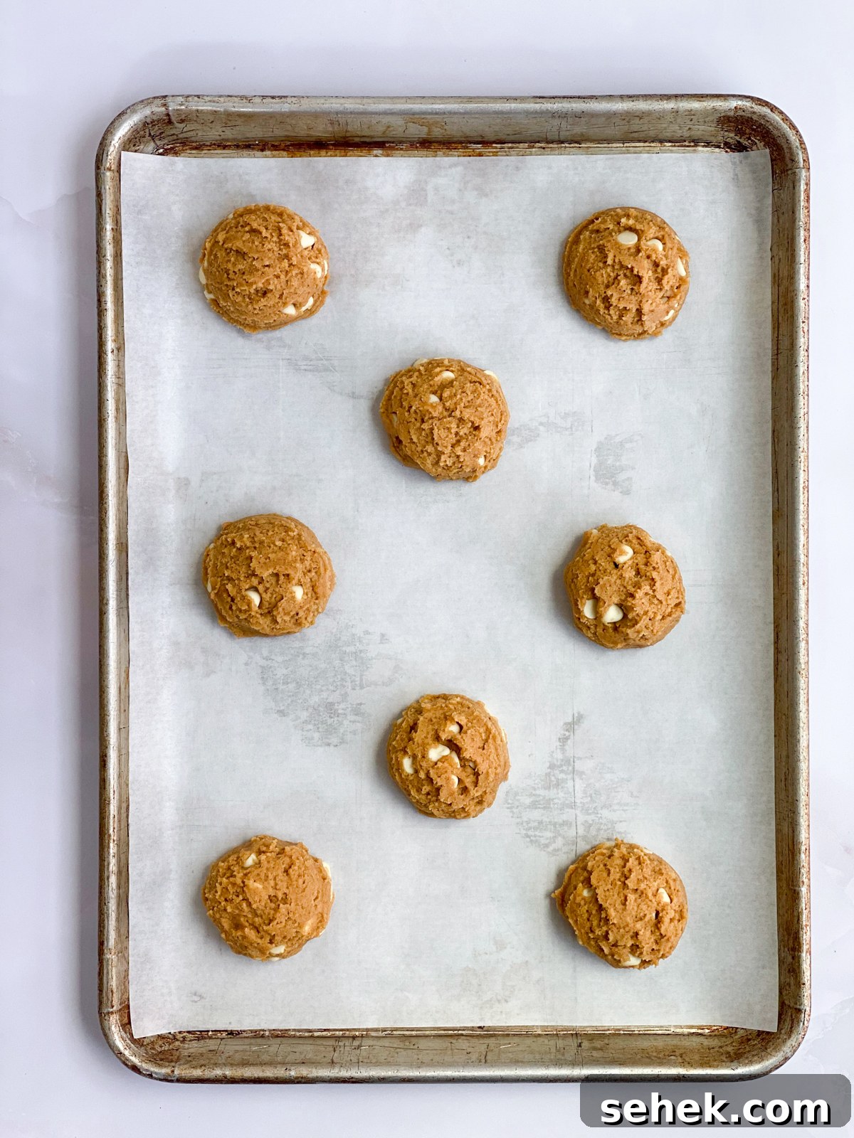 cookie dough balls before baking