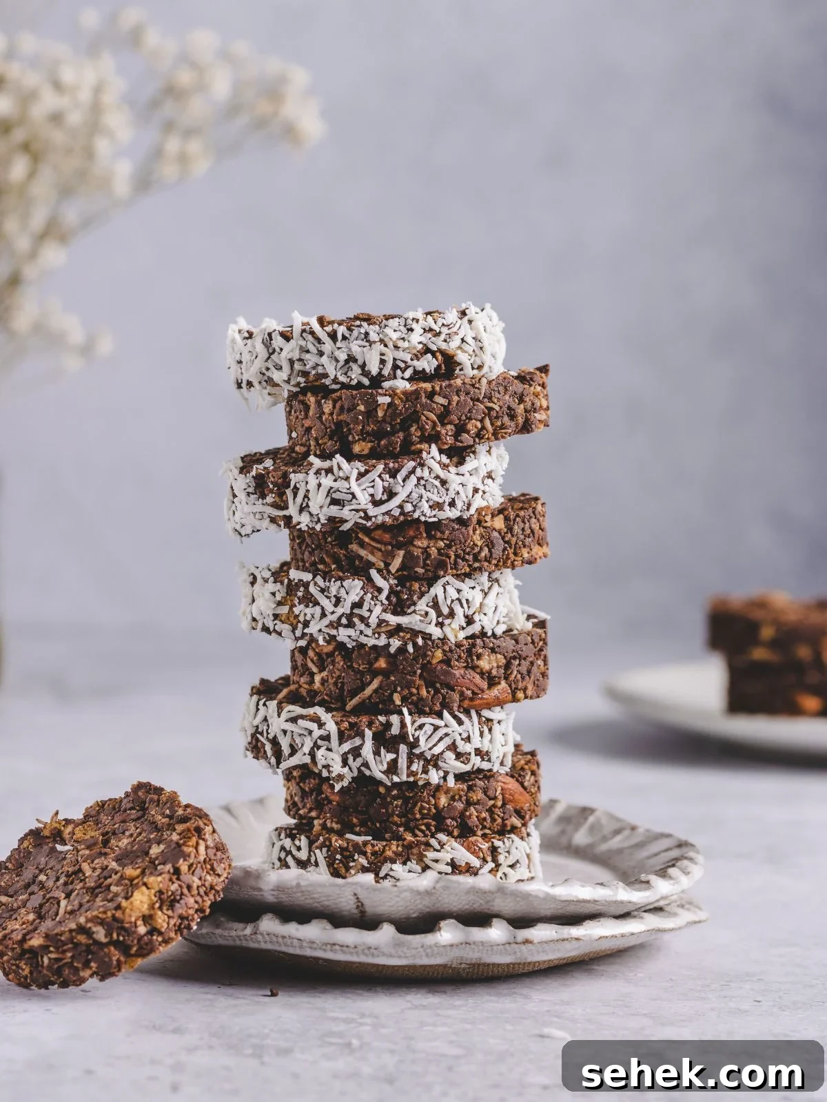 Chocolate Cornflake Cakes with Rice Krispies: No-Bake Treats 10 cakes on a plate