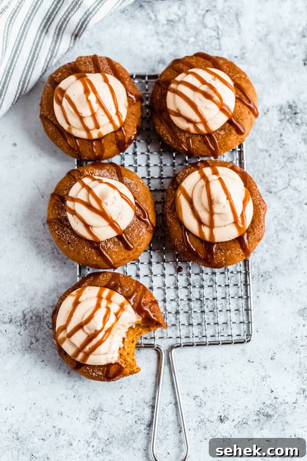 Pumpkin donuts with salted caramel cream cheese frosting pumpkin donuts topped with salted caramel cream cheese frosting and salted caramel sauce drizzle on a safety grater