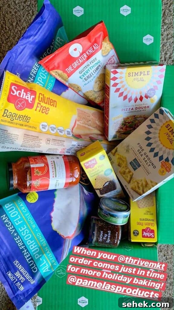 10 Budget-Friendly Gluten-Free Tips to Save Money 8 A thrive market haul in a thrive market box.