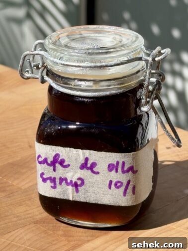 Café de Olla syrup in a jar