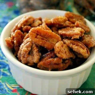 Sweet Cinnamon Candied Pecans for Snacking & Gifts 12 Candied Pecans