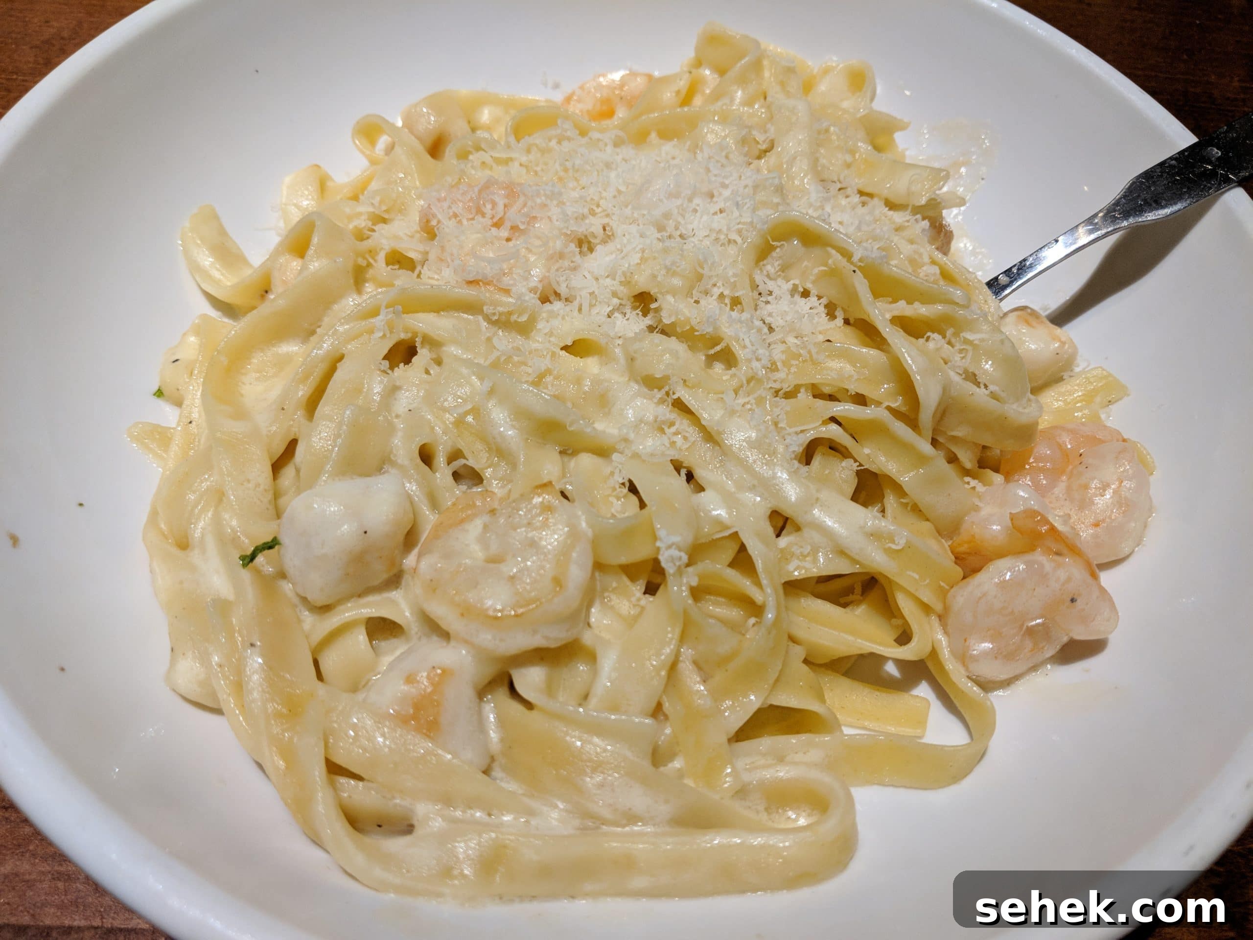 Chicken and Shrimp Carbonara