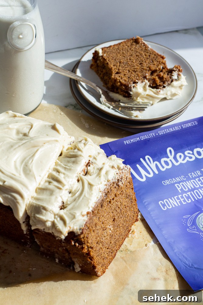 Spiced Loaf Cake with Cream Cheese Glaze 2 spiced loaf cake with cream cheese icing