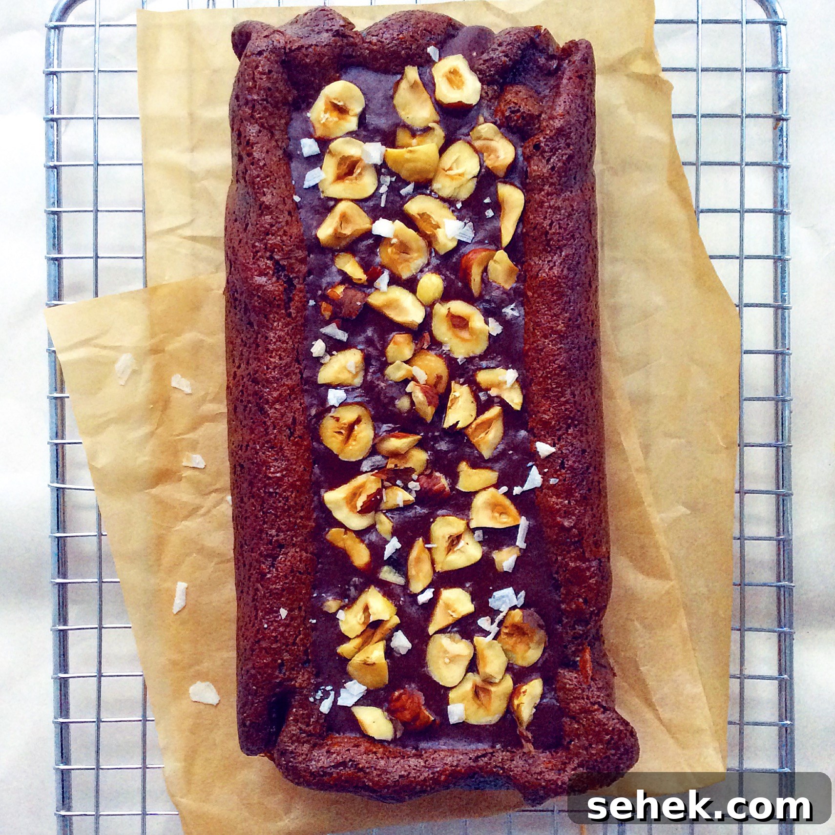 Flourless Hazelnut Brownies with Hemp Honey Ganache 4 Flourless Hazelnut Brownies with Hemp-Infused Honey Ganache