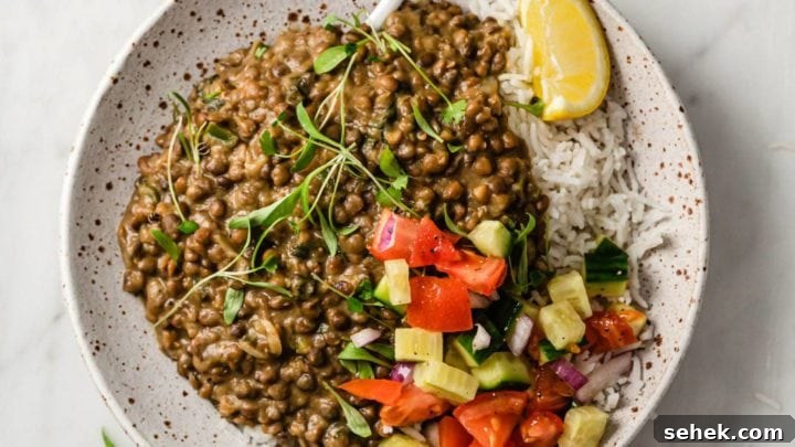 Lentil Dal in a plate