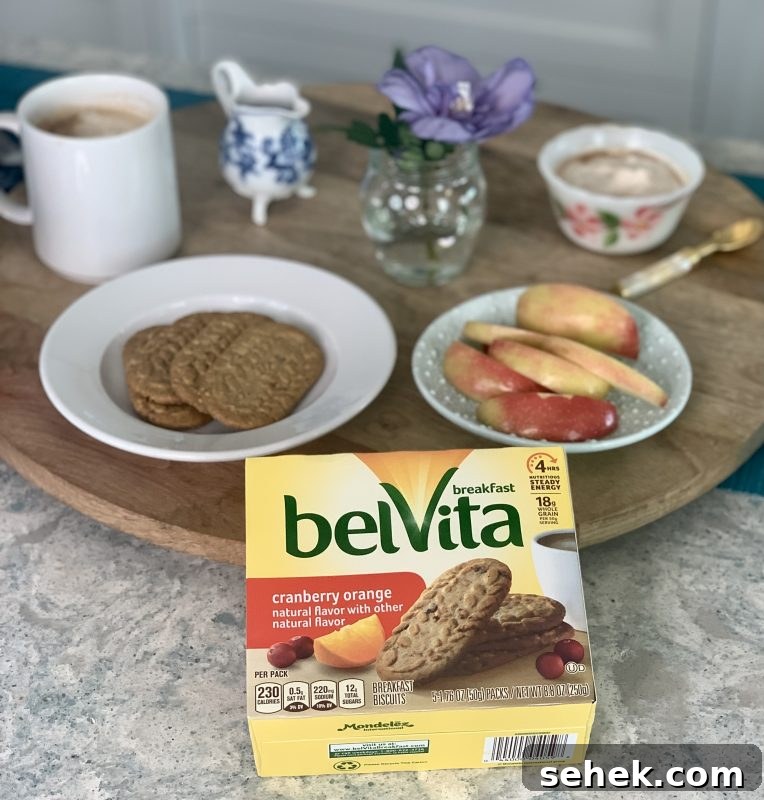 Cranberry Orange BelVita Breakfast Board: Dip & Sip Ideas 4 Dip-It-Sip-It Cranberry Orange belVita Breakfast Board via lizshealthytable.com #breakfast