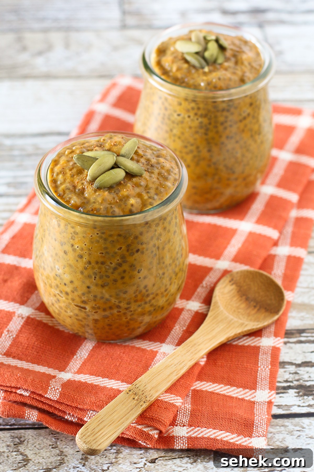 Dairy Free Pumpkin Pie Chia Pudding. A healthy fall dessert, with the classic flavors of pumpkin pie!