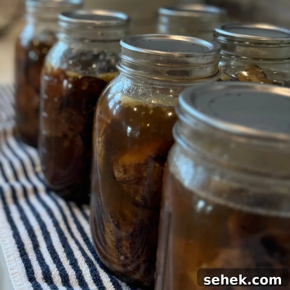 roast beef canned in jars on counter