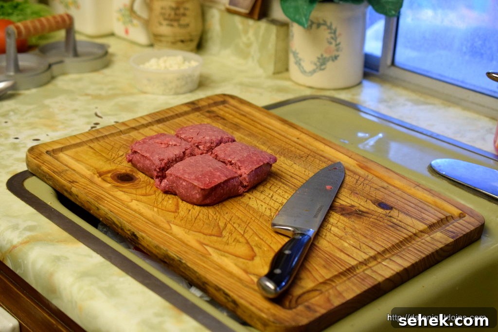 Blue Bison Burgers: Juicy Gourmet Bison Burger Recipe 4 Divide the Bison into ¼ Pound Sections