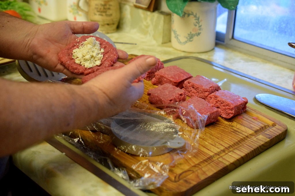 Blue Bison Burgers: Juicy Gourmet Bison Burger Recipe 6 Add Cheese and Top