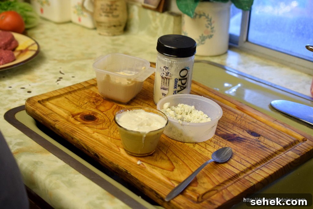 Blue Bison Burgers: Juicy Gourmet Bison Burger Recipe 9 Mix the Sauce